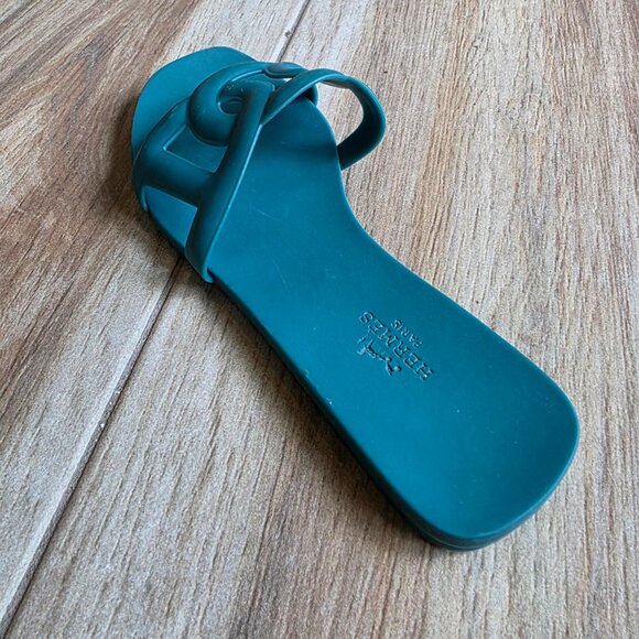 Hermes Aloha Green Rubber Sliders Sandals Eur. 36 - Picture 8 of 12